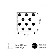 Einschlagpapier fettabweisend, Bogen, 14 x 14 cm, 4c-Druck