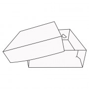 Catering- / Tortenbox aus Karton, Large, 400 x 400 x 80 mm