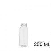Saft- & Smoothie Flasche mit Kappe, rund, 250 ml