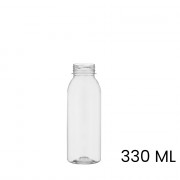 Saft- & Smoothie Flasche mit Kappe, rund, 330 ml