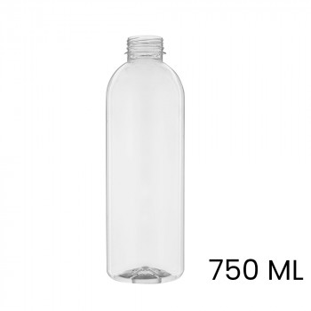 Saft- & Smoothie Flasche mit Kappe, rund, 750 ml