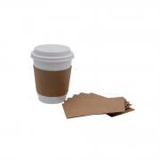 Kaffeebecher-Sleeve, 8oz, Kraft braun