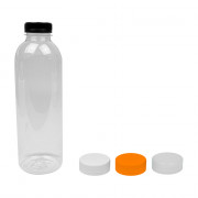 Saft- & Smoothie Flasche mit Kappe, rund, 500 ml