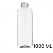Saft- & Smoothie Flasche mit Kappe, 4-eckig, 1.000 ml